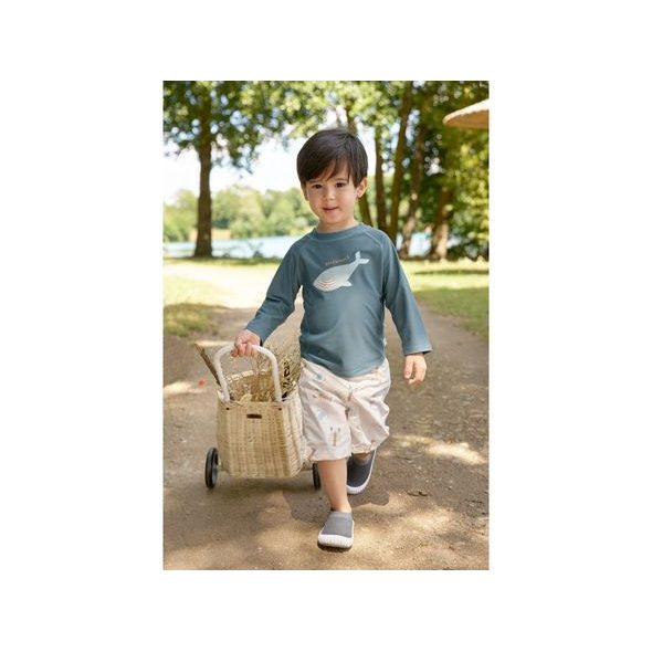 LÄSSIG SPLASH LONG SLEEVE RASHGUARD WHALE BLUE - UV OBLEČENÍ - PRO DĚTI