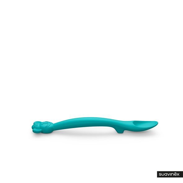 SUAVINÉX SILIKONOVÁ LŽIČKA OPIČKA - ZELENÁ - LŽIČKY A PŘÍBORY - KRMENÍ