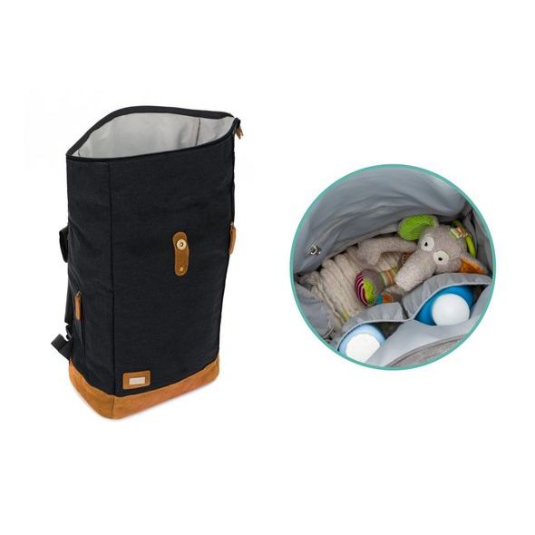 FILLIKID BATOH NA PLENY BERLIN BLACK MELANGE - PŘEBALOVACÍ BATOHY - KOČÁRKY A PŘÍSLUŠENSTVÍ