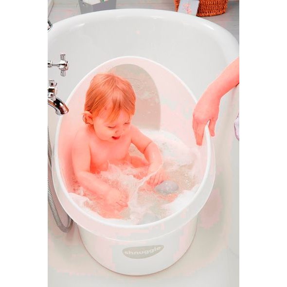 SHNUGGLE VANIČKA TODDLER BÍLÁ SE SVĚTLE ŠEDOU - VANIČKY PLASTOVÉ - KOUPÁNÍ A ZDRAVÍ