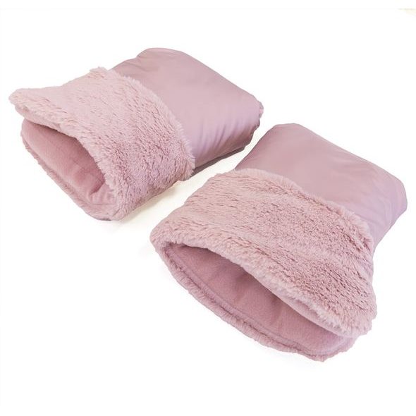 RUKAVICE NA KOČÁREK FUR PINK - RUKÁVNÍKY NA KOČÁREK - KOČÁRKY A PŘÍSLUŠENSTVÍ