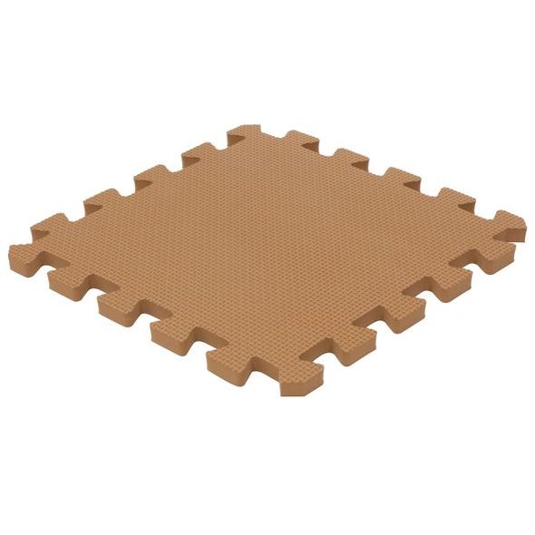 RIALTO BABY HRACÍ PODLOŽKA PUZZLE S OKRAJEM BROWN BEIGE GREY 92X92 CM - HRACÍ PODLOŽKY NA ZEM - SPINKÁNÍ