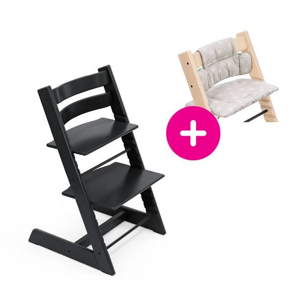 STOKKE® TRIPP TRAPP® + POLŠTÁŘEK ZDARMA - JÍDELNÍ ŽIDLIČKY DŘEVĚNÉ - KRMENÍ
