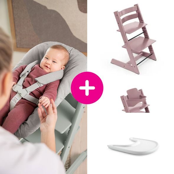 STOKKE® TRIPP TRAPP® + BABY SET + PULT ZVÝHODNĚNÁ SADA - JÍDELNÍ ŽIDLIČKY DŘEVĚNÉ - KRMENÍ