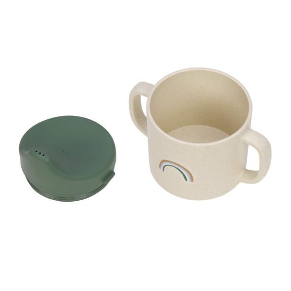 LÄSSIG SIPPY CUP PP/CELLULOSE HAPPY RASCALS SMILE GREEN - DĚTSKÉ HRNEČKY - KRMENÍ