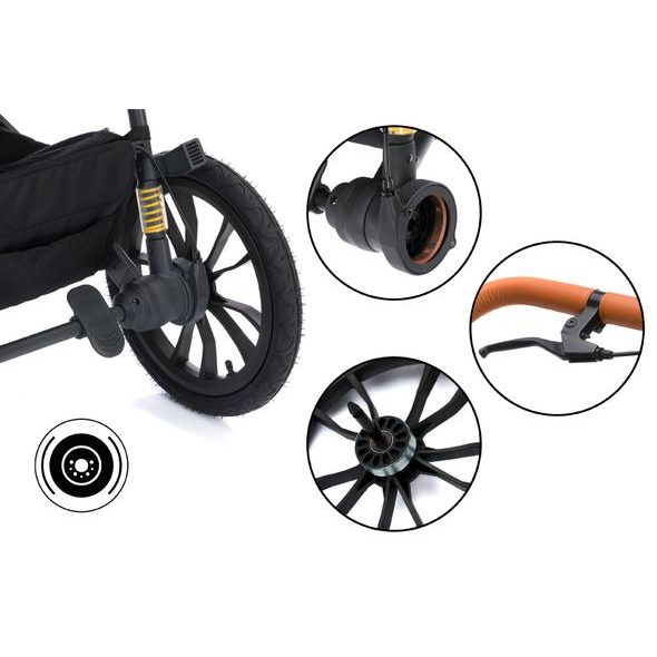 FILLIKID JOGGER RUN SAGE MELANGE - SPORTOVNÍ KOČÁRKY - KOČÁRKY A PŘÍSLUŠENSTVÍ