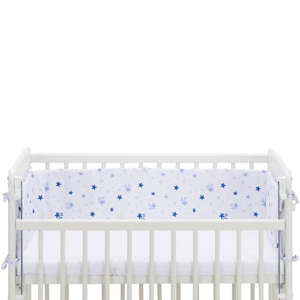FILLIKID LOŽNÍ SOUPRAVA LUXE STARS WHITE/BLUE + MATRACE - POVLEČENÍ DO POSTÝLKY - SPINKÁNÍ