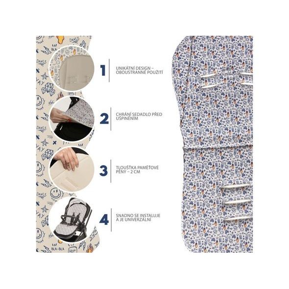 ZOPA VLOŽKA DO KOČÁRKU Z PAMĚŤOVÉ PĚNY COMFORT - PODLOŽKY DO KOČÁRKU - KOČÁRKY A PŘÍSLUŠENSTVÍ