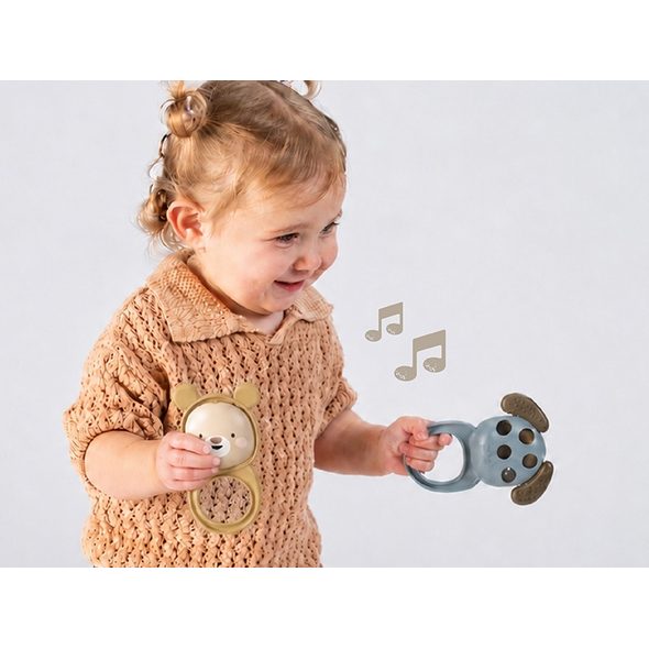 TAF TOYS CHRASTÍTKA SOUND DISCOVERY DUO BELL & CLAPPER - CHRASTÍTKA - PRO DĚTI