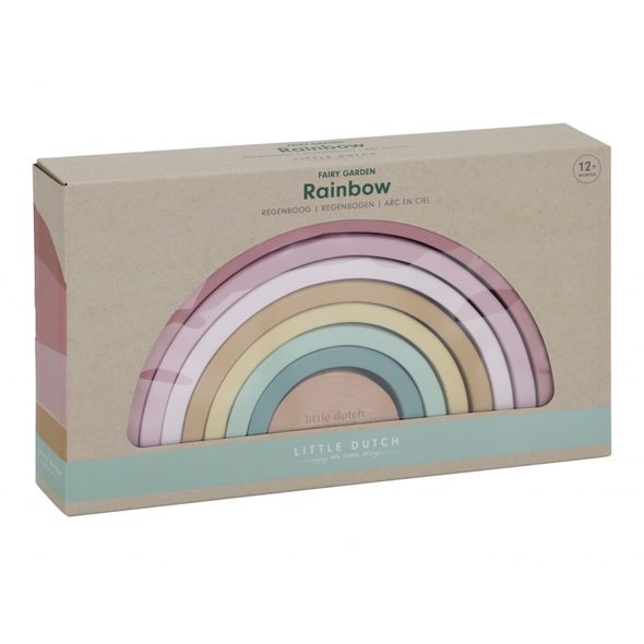 LITTLE DUTCH SKLÁDAČKA DŘEVĚNÁ DUHA FAIRY GARDEN - MOTORICKÉ A HRY - PRO DĚTI