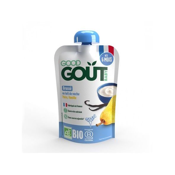 GOOD GOUT BIO VANILKOVÝ DEZERT S HRUŠKOU 90 G - EXPIRACE 10.10.2026 - KAPSIČKY - KRMENÍ
