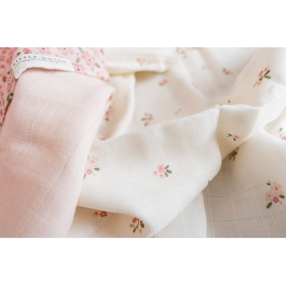 LITTLE DUTCH PLENA ZAVINOVACÍ 120X120 CM FAIRY BLOSSOM - ZAVINOVACÍ PLENY / OSUŠKY VELKÉ - PŘEBALOVÁNÍ