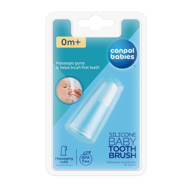 CANPOL BABIES SILIKONOVÝ ZUBNÍ KARTÁČEK NA PRST - ZUBNÍ KARTÁČKY A PASTY - KOUPÁNÍ A ZDRAVÍ