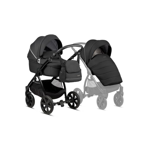 NOORDI FJORDI 2V1 BLACK 2022 - DVOJKOMBINACE - KOČÁRKY A PŘÍSLUŠENSTVÍ