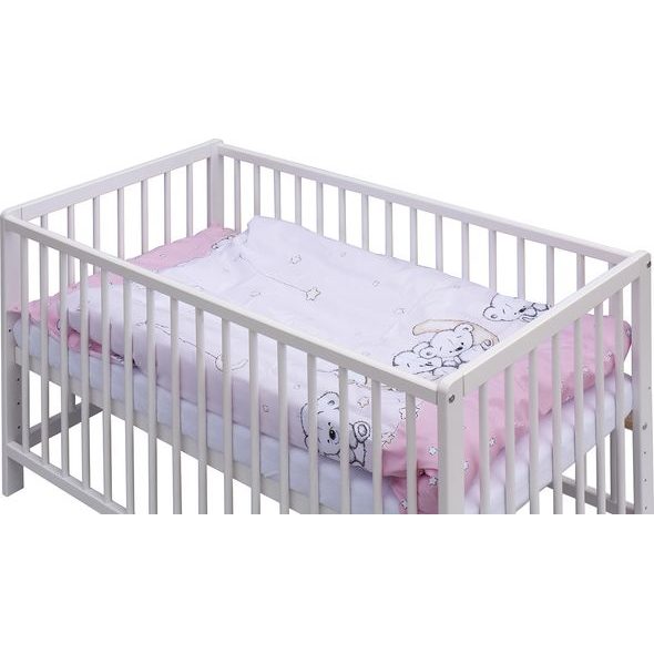 SCARLETT DĚTSKÁ POSTÝLKA S KOMPLETNÍ VÝBAVOU SCARLETT TORO 120 X 60 CM - RŮŽOVÁ - DŘEVĚNÉ POSTÝLKY - SPINKÁNÍ