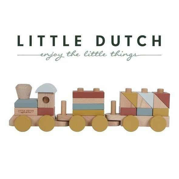 LITTLE DUTCH VLÁČEK DŘEVĚNÝ PURE&NATURE - VLÁČKY - PRO DĚTI