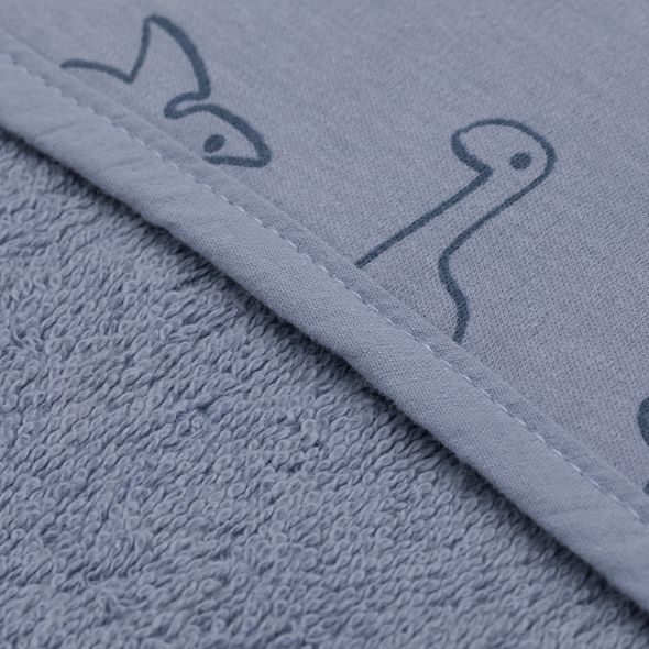 FILLIKID OSUŠKA S KAPUCÍ DINO BLUE 75X75 CM - OSUŠKY A DĚTSKÉ ŽUPANY - KOUPÁNÍ A ZDRAVÍ