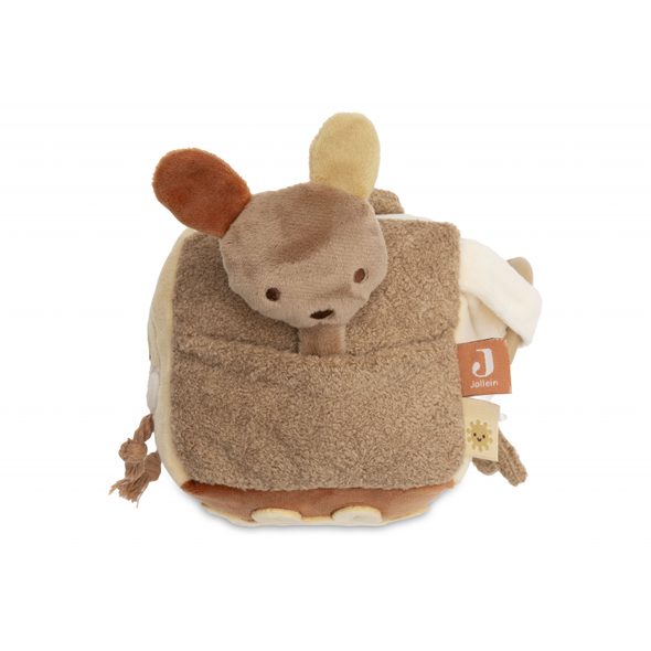 JOLLEIN KOSTKA TEXTILNÍ KANGAROOTS - SENZORICKÉ HRAČKY - PRO DĚTI
