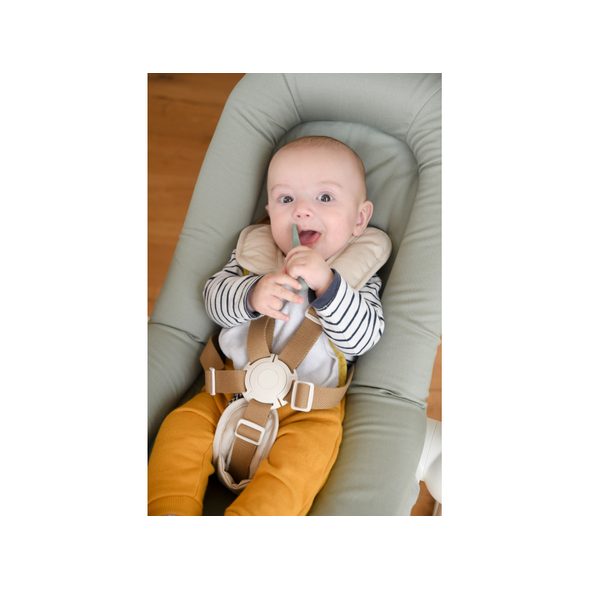 BEABA PRVNÍ TRÉNOVACÍ LŽIČKY SILIKONOVÉ SAGE GREEN / VELVET GREY - LŽIČKY A PŘÍBORY - KRMENÍ