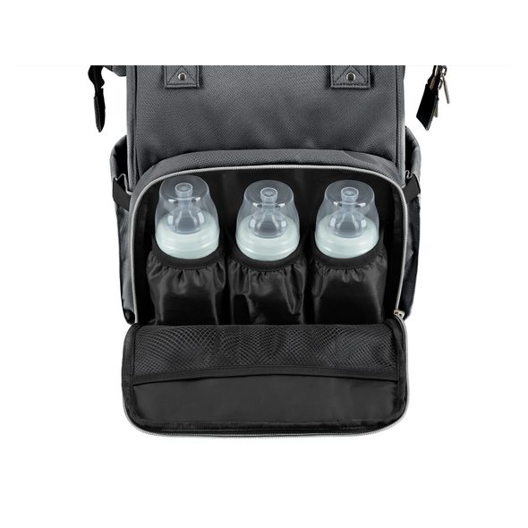 KIKKABOO PŘEBALOVACÍ BATOH SIENA DARK GREY - PŘEBALOVACÍ BATOHY - KOČÁRKY A PŘÍSLUŠENSTVÍ