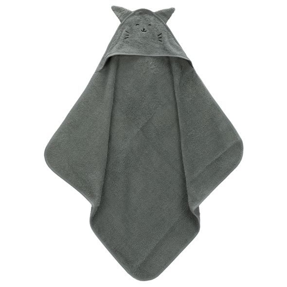 FILLIKID OSUŠKA S KAPUCÍ ANIMAL CAT GREEN 75X75CM - OSUŠKY A DĚTSKÉ ŽUPANY - KOUPÁNÍ A ZDRAVÍ