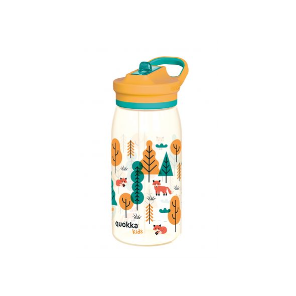 QUOKKA PLASTOVÁ LÁHEV S PÍTKEM GLOW KIDS FOREST 580 ML - SPORTOVNÍ LAHVE - KRMENÍ