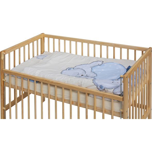 SCARLETT DĚTSKÁ POSTÝLKA S KOMPLETNÍ VÝBAVOU SCARLETT 120 X 60 CM - BARY - DŘEVĚNÉ POSTÝLKY - SPINKÁNÍ
