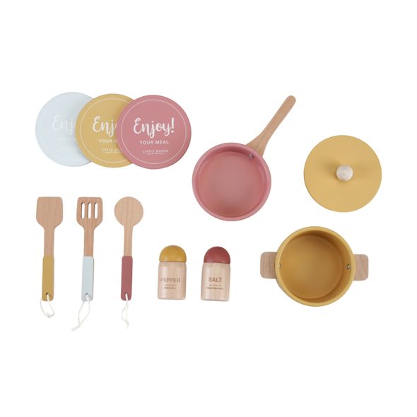 LITTLE DUTCH KUCHYŇKA DŘEVĚNÁ MINT S MIKROVLNKOU - JAKO MAMINKA - PRO DĚTI