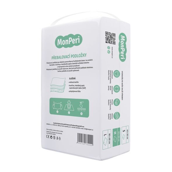 MONPERI PŘEBALOVACÍ PODLOŽKY M 60X60 (15KS) - JEDNORÁZOVÉ PODLOŽKY - PŘEBALOVÁNÍ