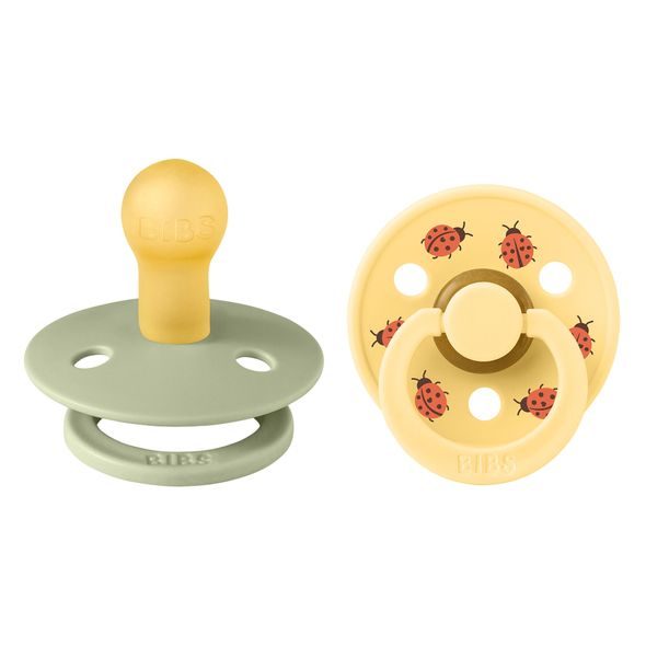 BIBS STUDIO COLOUR LADYBUG DUDLÍKY Z PŘÍRODNÍHO KAUČUKU 2KS – VELIKOST 1 - ŠIDÍTKA A DOPLŇKY - KRMENÍ