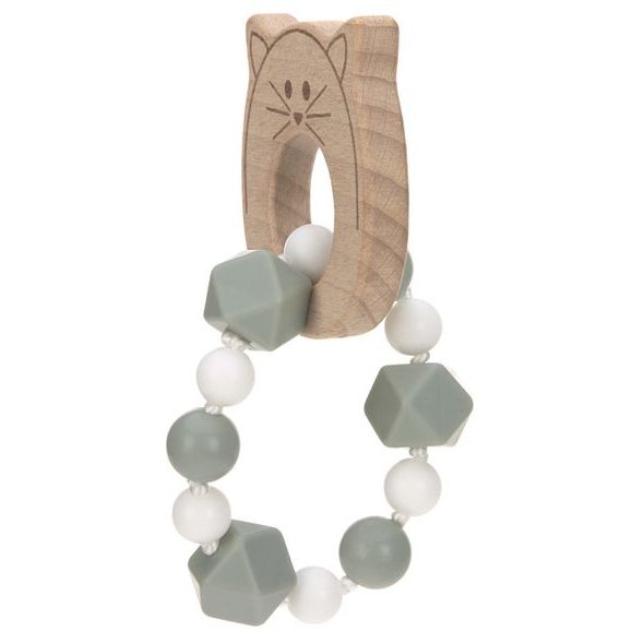 LÄSSIG TEETHER BRACELET WOOD/SILICONE - KOUSÁTKA - PRO DĚTI