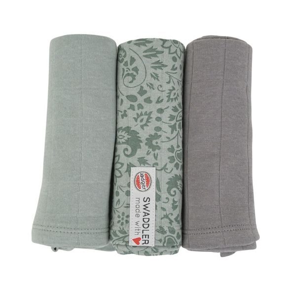 LODGER SWADDLER FLOWER TRIBE 3BALENÍ 70 X 70 CM SILT GREEN - LÁTKOVÉ PLENY SKLÁDANÉ - PŘEBALOVÁNÍ