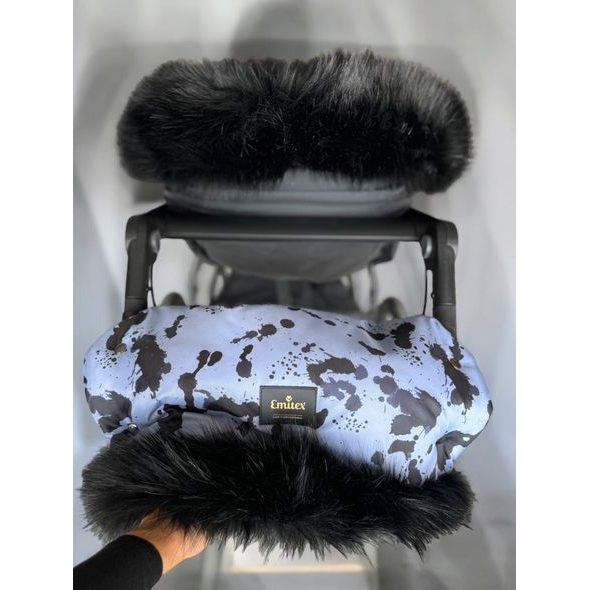 EMITEX RUKAVNÍK LUXURY BLUE SPLASH - RUKÁVNÍKY NA KOČÁREK - KOČÁRKY A PŘÍSLUŠENSTVÍ