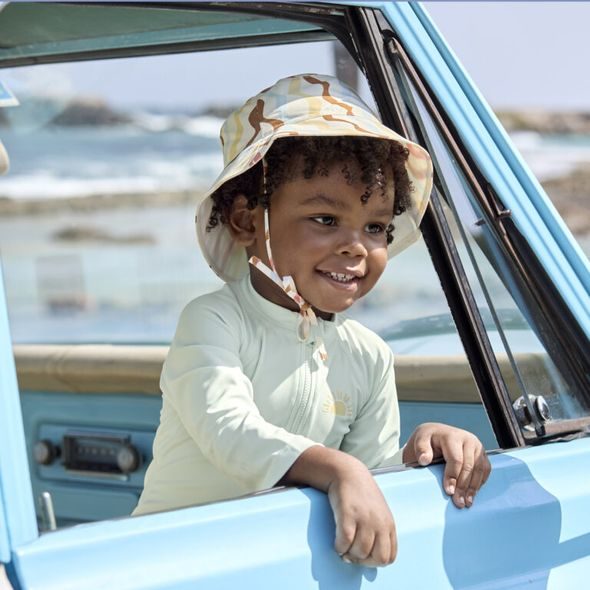 LÄSSIG SPLASH SUN PROTECTION BUCKET HAT WAVES SEA SALT 19-36 MO. - ČEPIČKY A KLOBOUČKY - PRO DĚTI