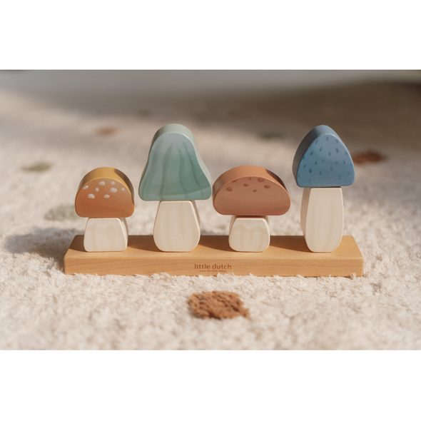 LITTLE DUTCH HOUBY DŘEVĚNÉ SKLÁDACÍ FOREST FRIENDS - MOTORICKÉ A HRY - PRO DĚTI