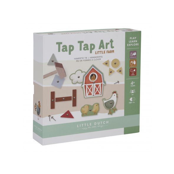 LITTLE DUTCH KREATIVNÍ SADA TAP TAP FARMA - VÝTVARNÉ POMŮCKY A HRAČKY - PRO DĚTI