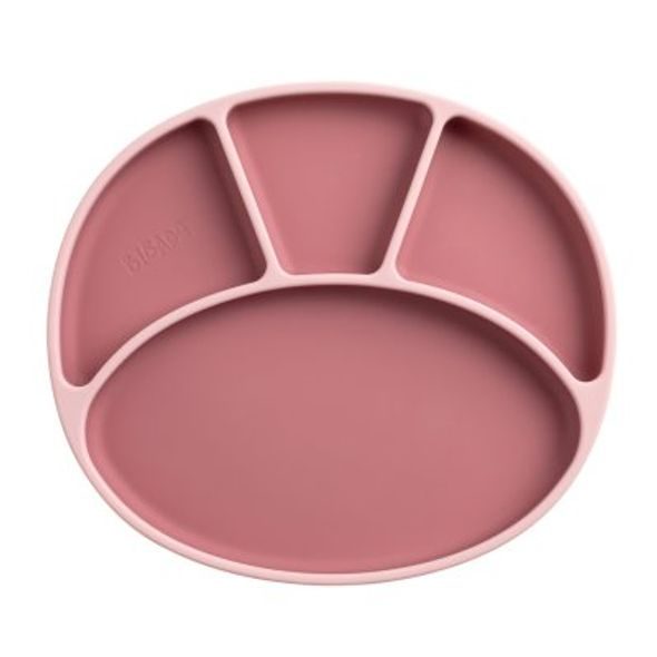 BIBADO SILIKONOVÝ DĚLENÝ TALÍŘ S PŘÍSAVKOU BLUSH - MISKY, TALÍŘKY A PODLOŽKY - KRMENÍ
