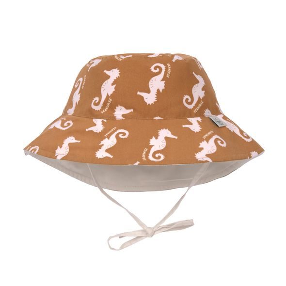 LÄSSIG SPLASH SUN PROTECTION BUCKET HAT SEAHORSE CARAMEL - ČEPIČKY A KLOBOUČKY - PRO DĚTI