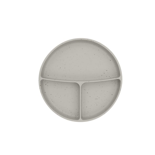 KIKKABOO TALÍŘ DĚLENÝ S PŘÍSAVKOU PLATINUM SILICONE SAND - MISKY, TALÍŘKY A PODLOŽKY - KRMENÍ