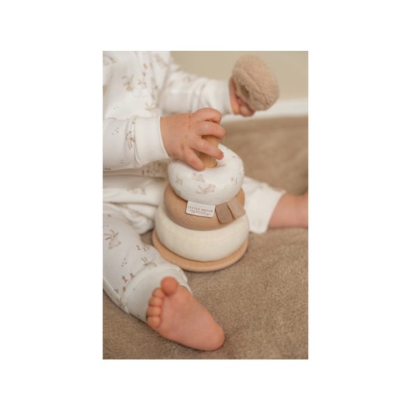 LITTLE DUTCH NASAZOVACÍ KROUŽKY BABY BUNNY - DŘEVĚNÉ HRAČKY - PRO DĚTI