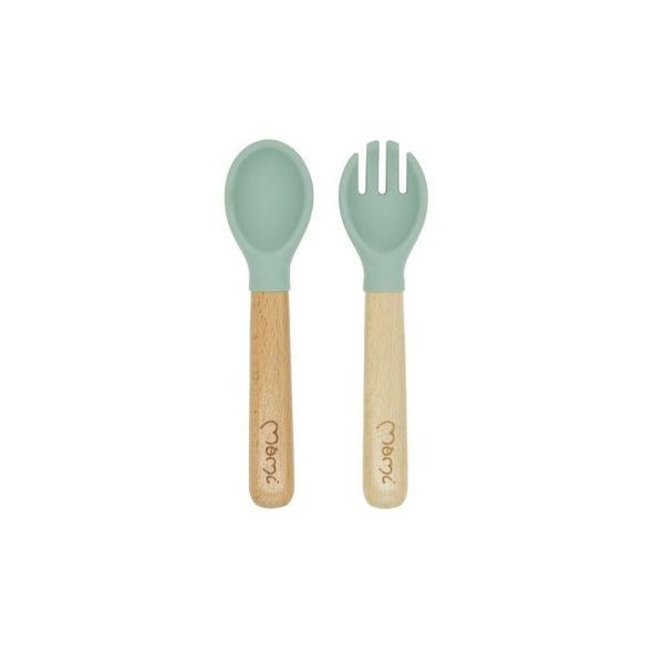 MOMI DĚTSKÝ SILIKONOVÝ JÍDELNÍ SET MOMI AMI ZELENÝ - MISKY, TALÍŘKY A PODLOŽKY - KRMENÍ