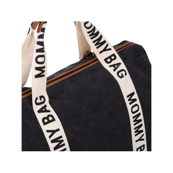 CHILDHOME PŘEBALOVACÍ TAŠKA MOMMY BAG CANVAS BLACK - PŘEBALOVACÍ TAŠKY - KOČÁRKY A PŘÍSLUŠENSTVÍ