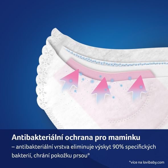 LOVI VLOŽKY DO PODPRSENKY ANTIBAKTERIÁLNÍ DISCREET ELEGANCE 60KS BÍLÉ - PRSNÍ VLOŽKY - PRO MAMINKY