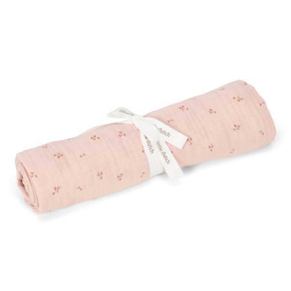 LITTLE DUTCH PLENA ZAVINOVACÍ 120X120 CM S POTISKEM PURE BLOSSOM - LÁTKOVÉ PLENY ALL IN ONE - PŘEBALOVÁNÍ