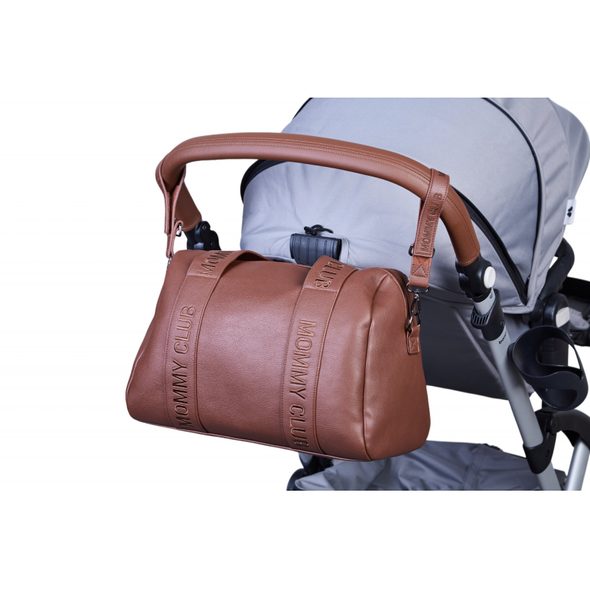 CHILDHOME PŘEBALOVACÍ TAŠKA MOMMY CLUB SIGNATURE VEGAN LEATHER DARK BROWN - PŘEBALOVACÍ TAŠKY - KOČÁRKY A PŘÍSLUŠENSTVÍ