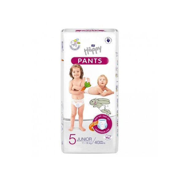 BELLA BABY HAPPY PANTS 5 JUNIOR 11-18KG 40KS - PLIENKOVÉ NOHAVIČKY - VŠETKO NA PREBAĽOVANIE