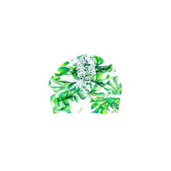 ENIE BABY TURBAN - DĚTSKÁ ČEPICE 6-9M TROPICAL LEAVES - ČEPIČKY A KLOBOUČKY - PRO DĚTI