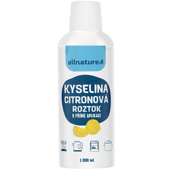 ALLNATURE KYSELINA CITRONOVÁ ROZTOK 1 000 ML - POTRAVINOVÉ DOPLŇKY - PRO MAMINKY