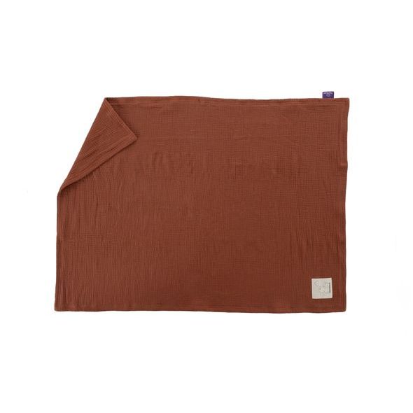 TRÄUMELAND MUŠELÍNOVÁ DEKA 100 X 75 CM TERRAKOTTA - DĚTSKÉ DEKY PRO MIMINKA - SPINKÁNÍ