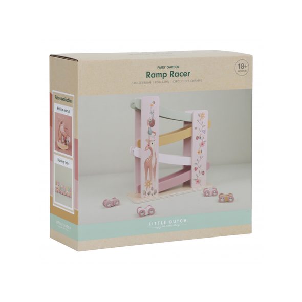 LITTLE DUTCH ZÁVODNÍ DRÁHA S AUTÍČKY FAIRY GARDEN - AUTODRÁHY A GARÁŽE - PRO DĚTI